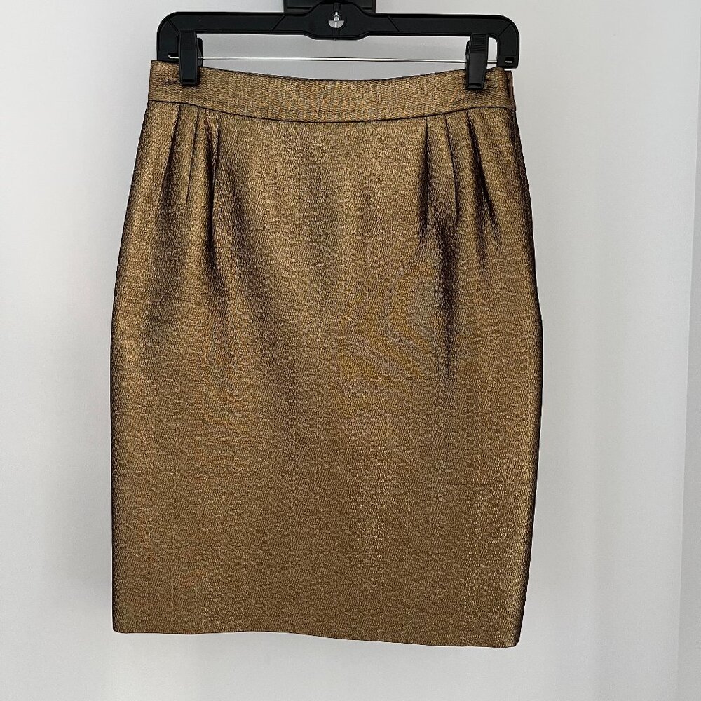 Moschino Cheap & Chic Metallic Gold Skirt Size 4